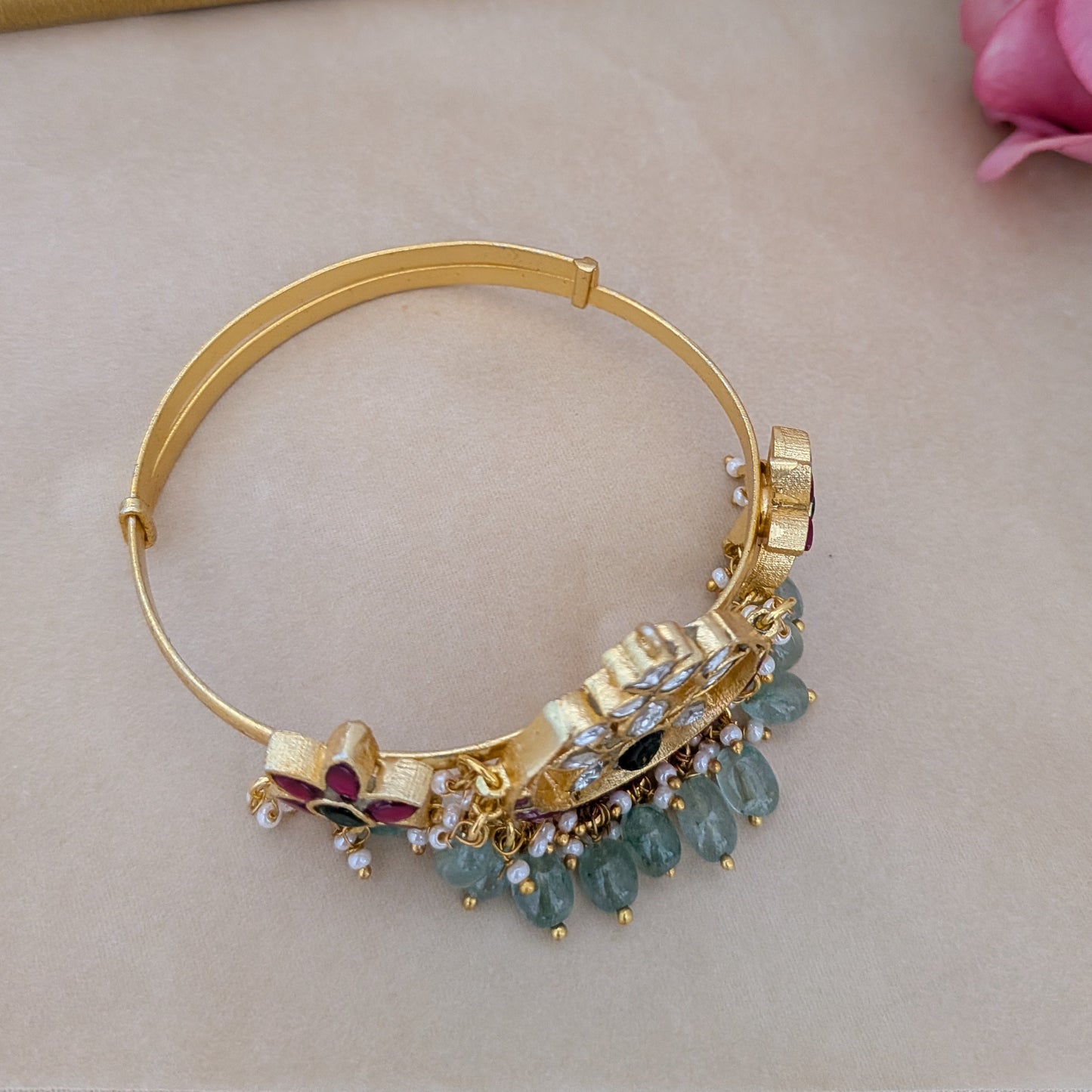 Jadau kundan floral armlet/Vanki/Bajuband