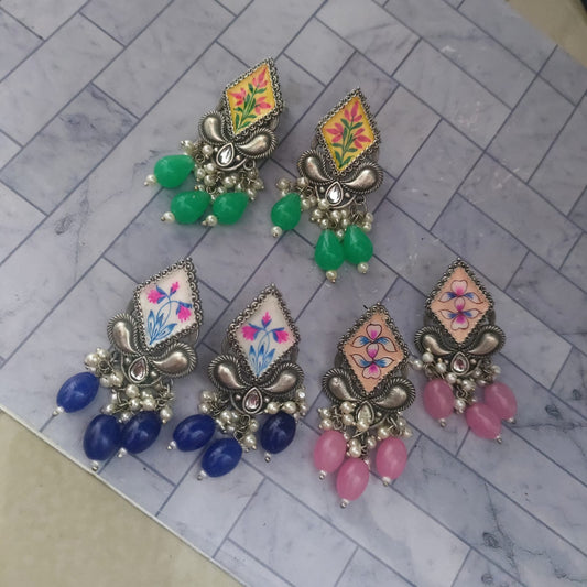 Hand painted diamond shaped dangler