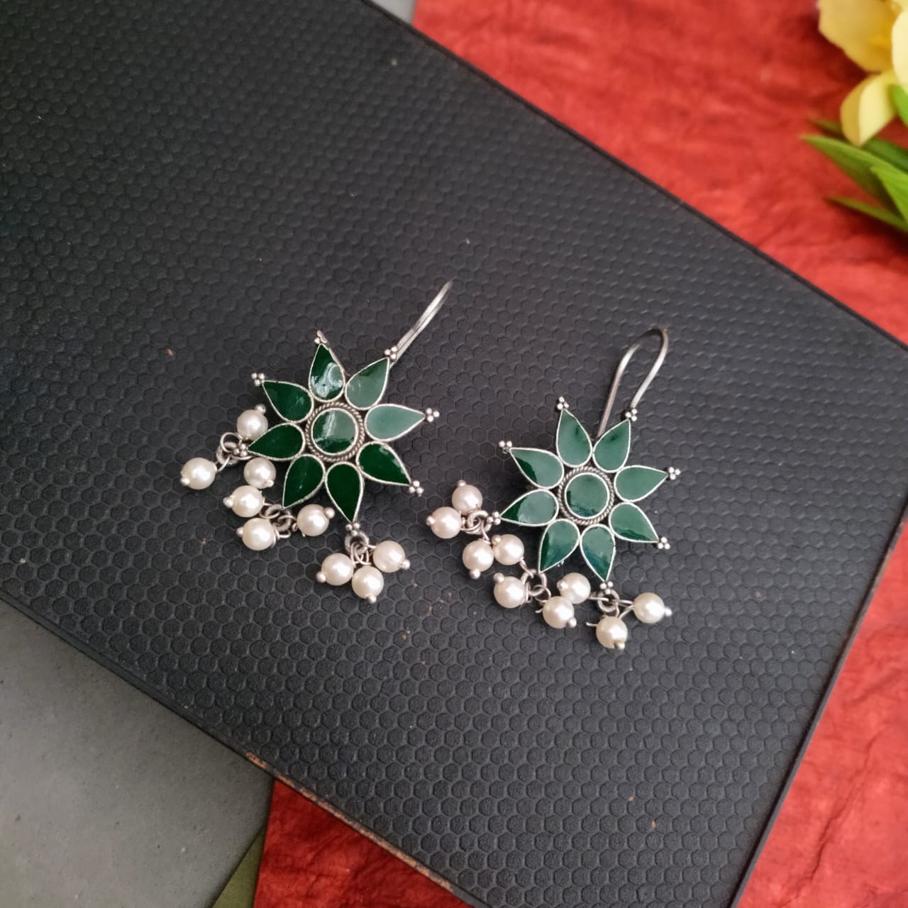 Afghan look alike floral earring