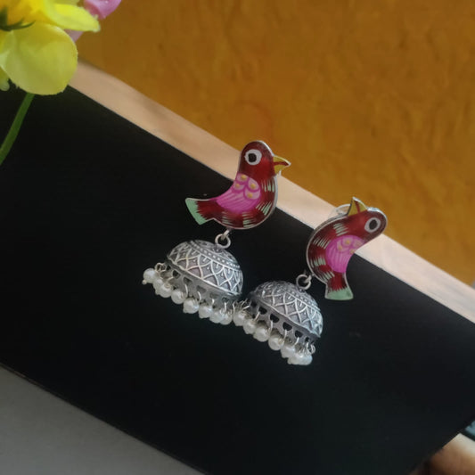 Bird hand painted jumkha
