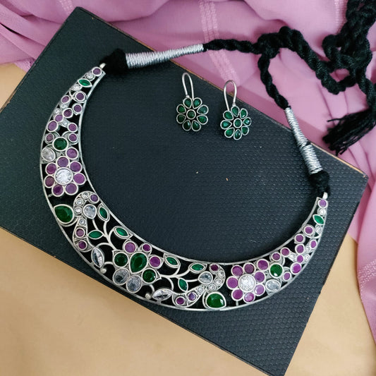 Stone hasuli necklace set