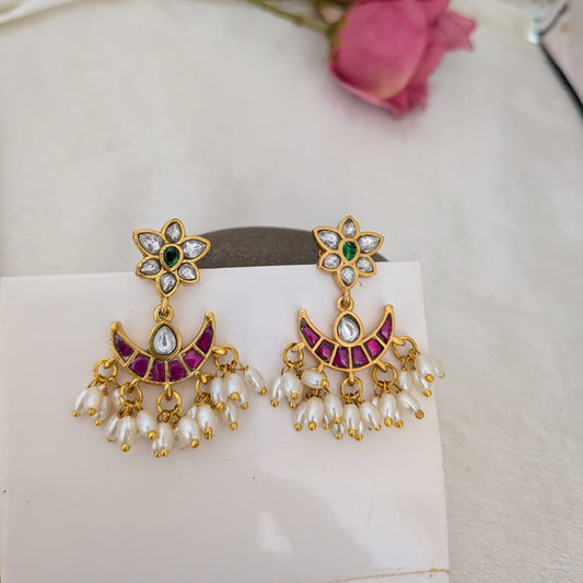 Jadau kundan earring