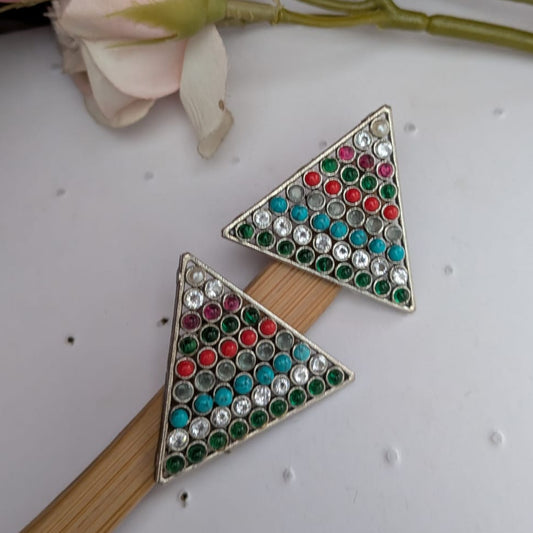 Crystal Pyramid Stud