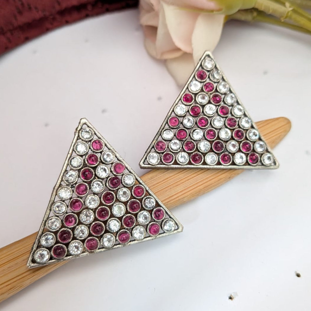Crystal Pyramid Stud