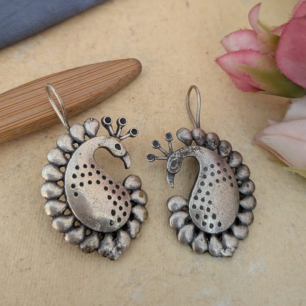 Peacock Motif Earring