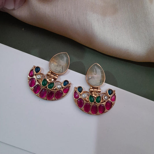 Jadau Kundan Bali earring