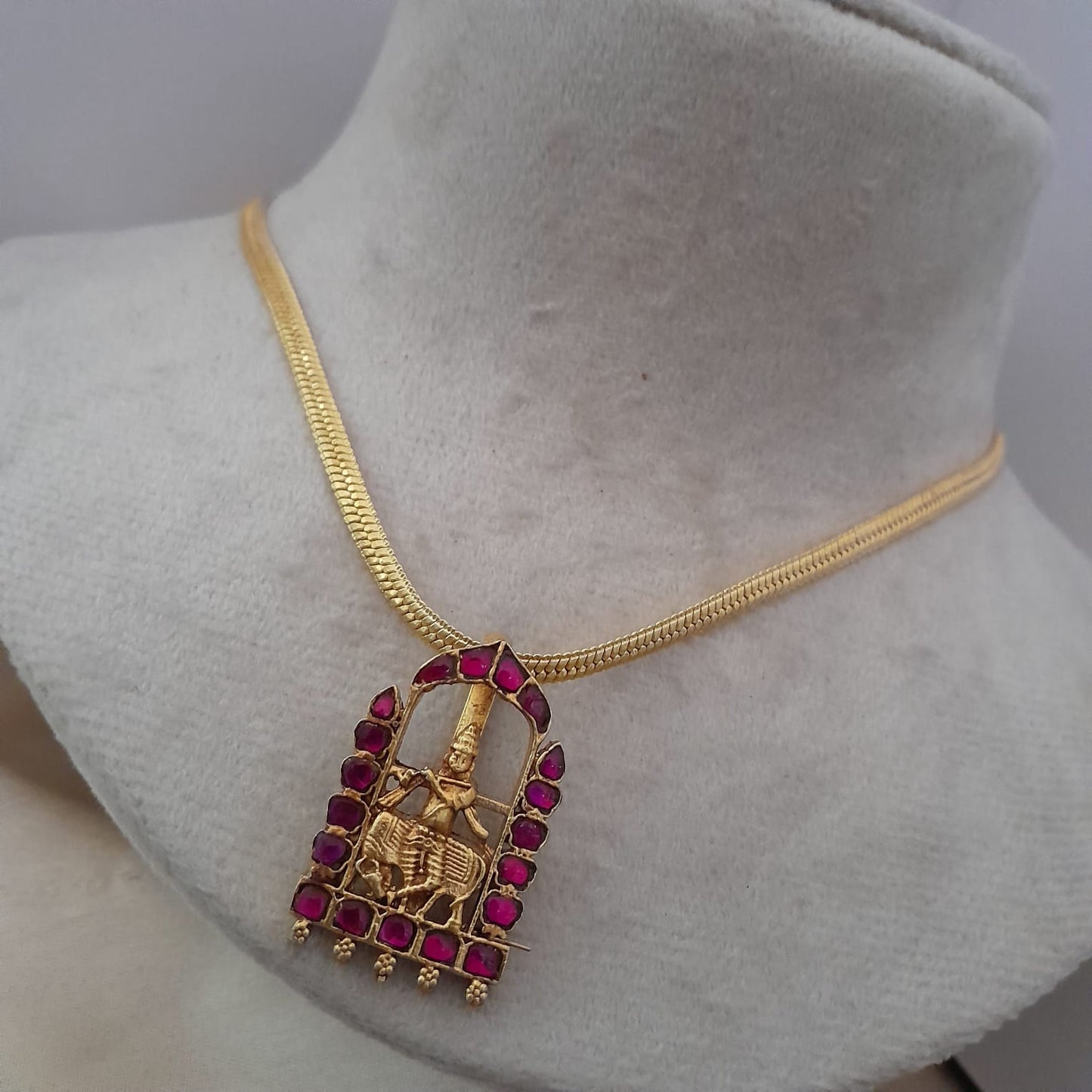 Jadau kundan Gopala Krishna pendant chain