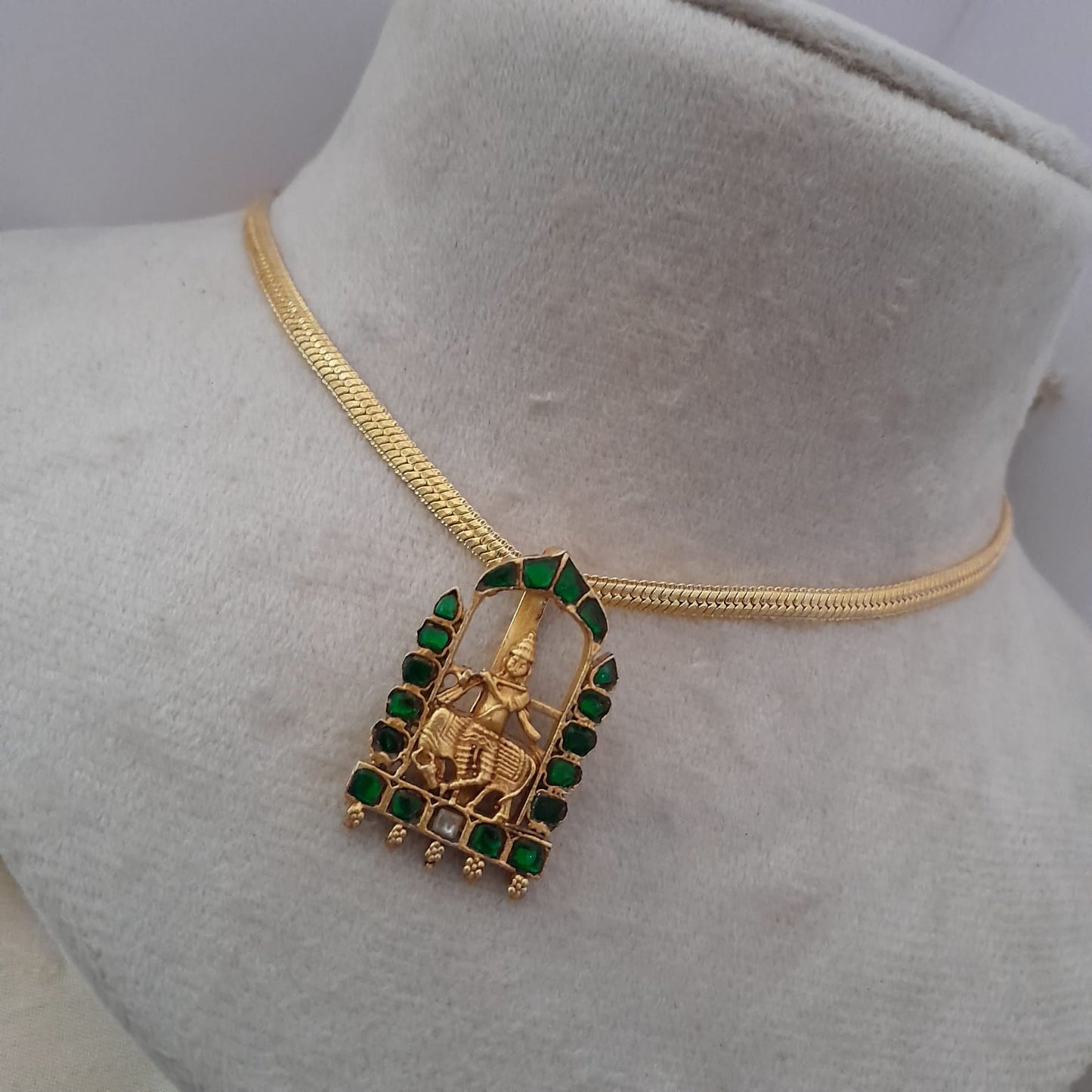 Jadau kundan Gopala Krishna pendant chain