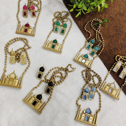 Tajmahal pendant chain set