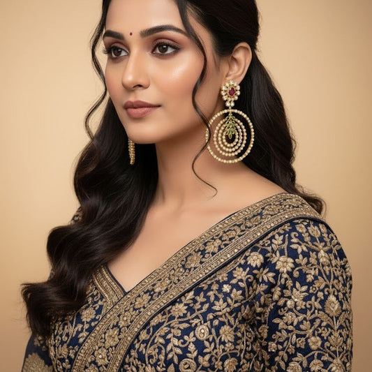 Round spiral earring