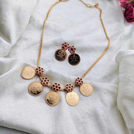 5 coin necklace