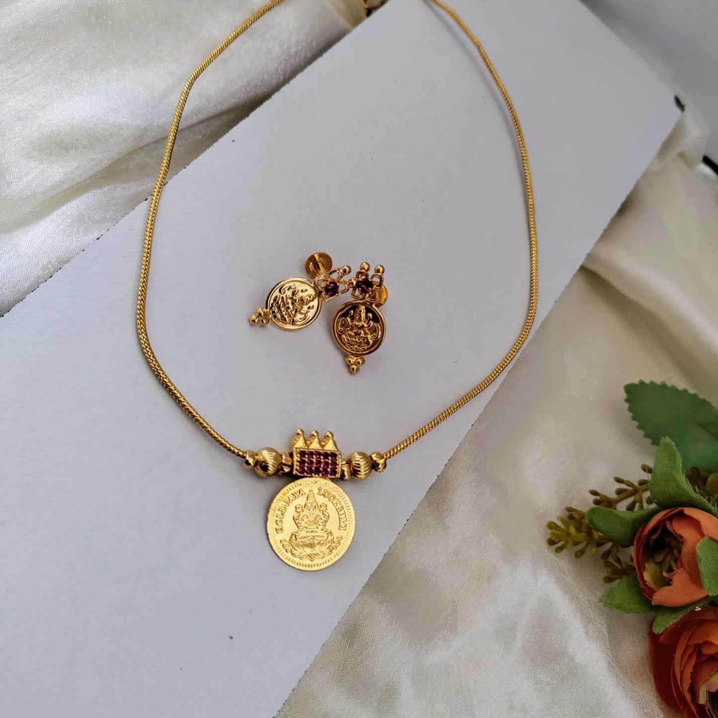 One lakshmi  coin necklace
