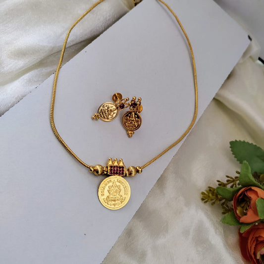One lakshmi  coin necklace