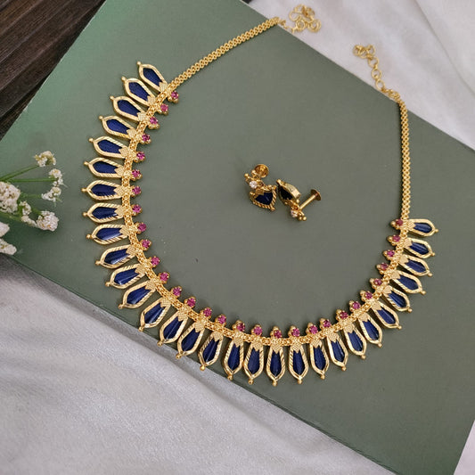 Palakka blue necklace