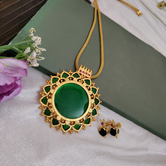 Traditional Kerala Style  Palaka Pendant with Chain