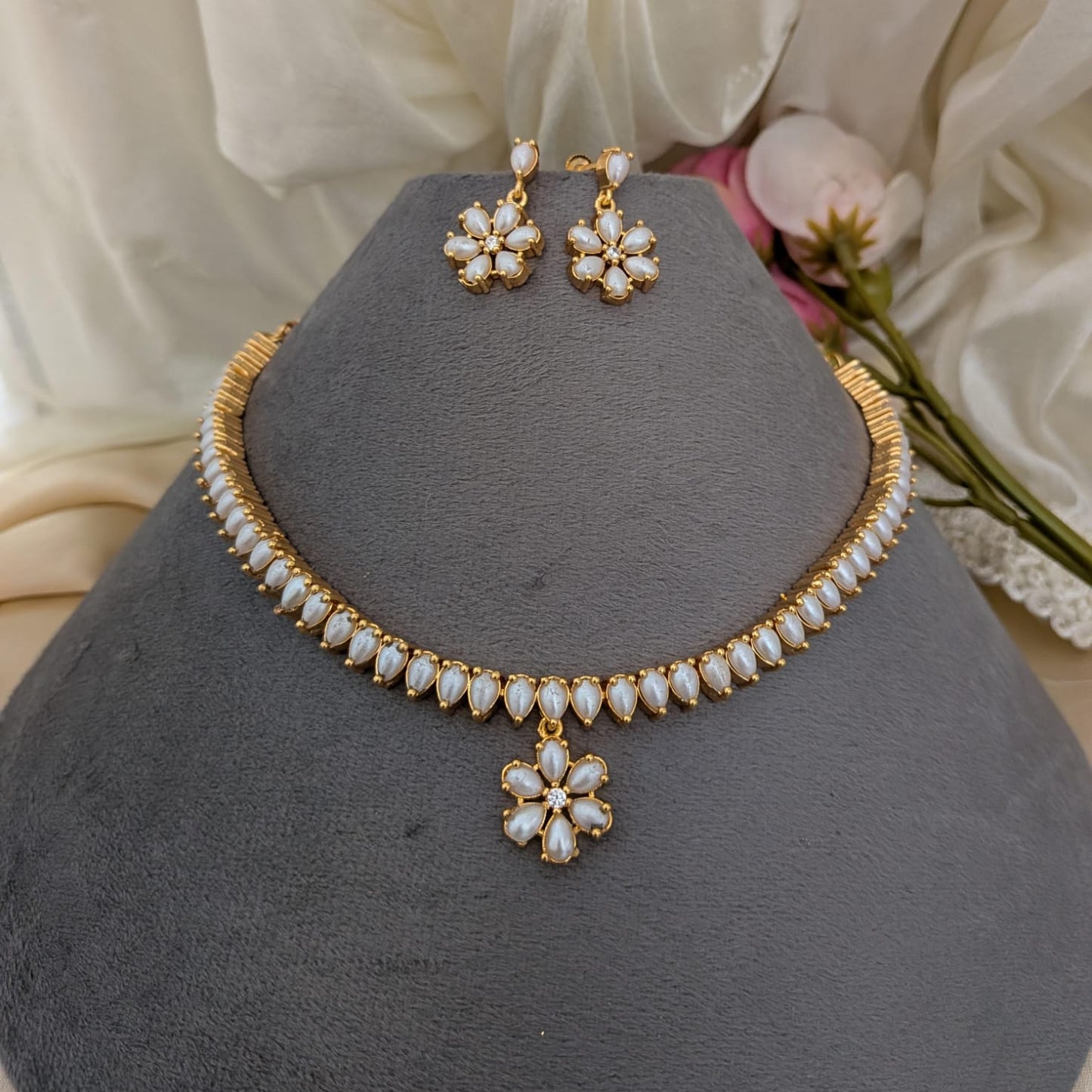 Adigai Type - Microplated pearl necklace sets
