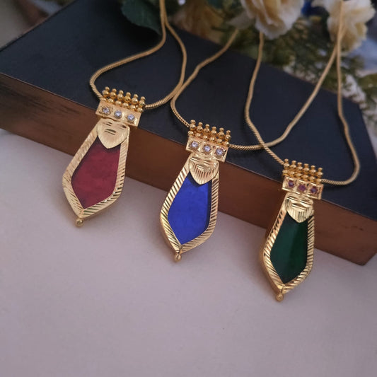 Pendant Chain - microplated kerala Nagapadam chain set