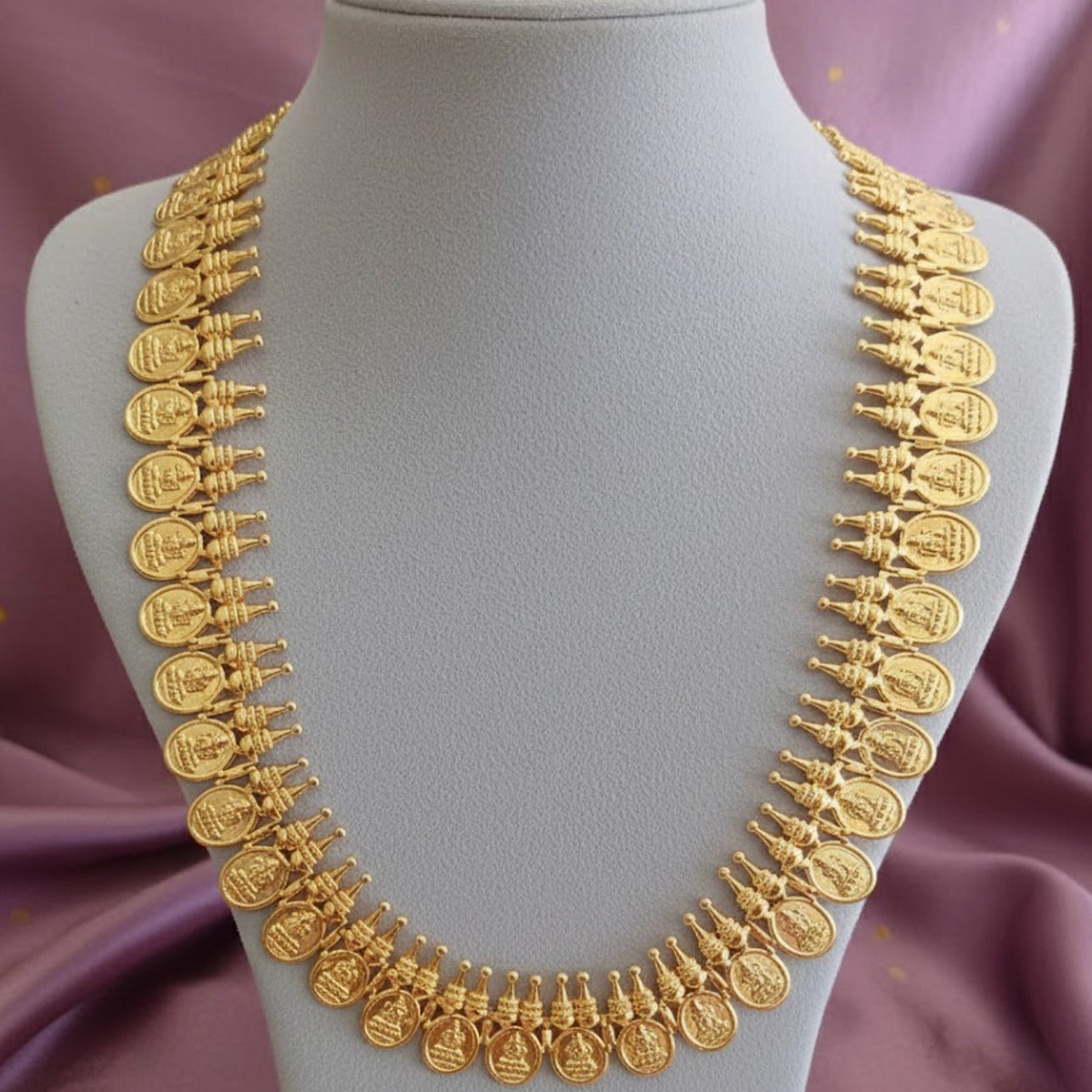 Long Kasu Coin mala necklace