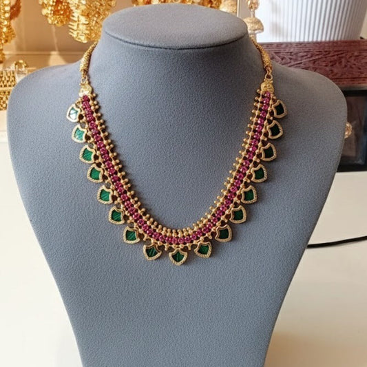 Microplated palakka necklace- Kerala design