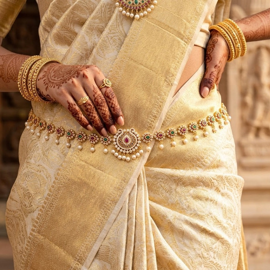 Golden floral design Hipbelt