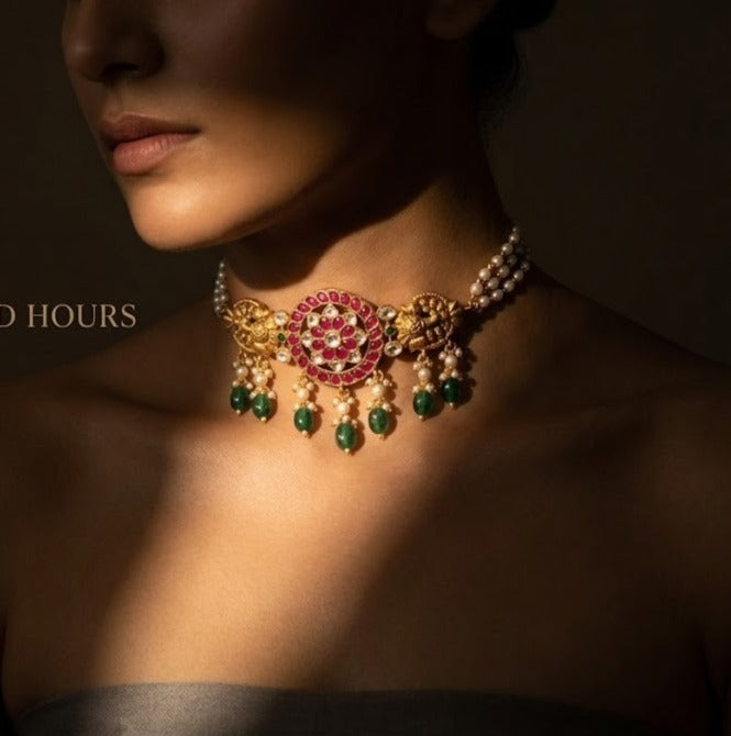 Jadau choker necklace