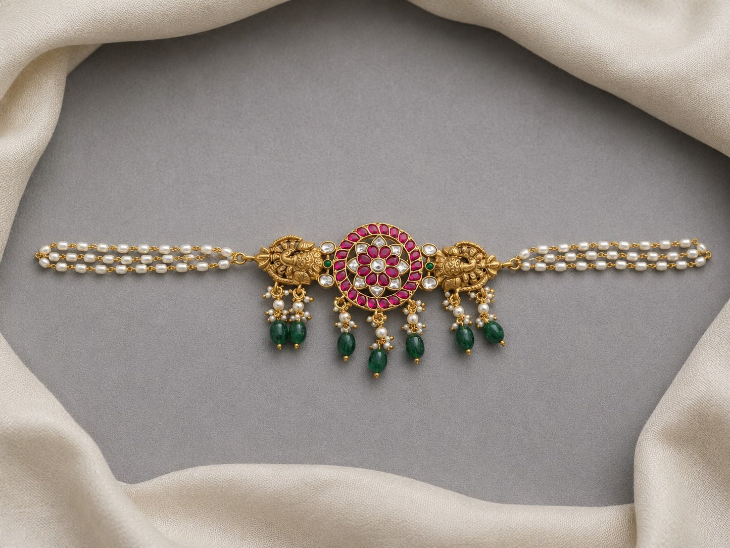 Jadau choker necklace
