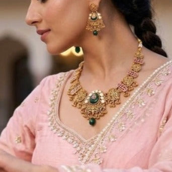 Jadau kundan Rajwadi necklace