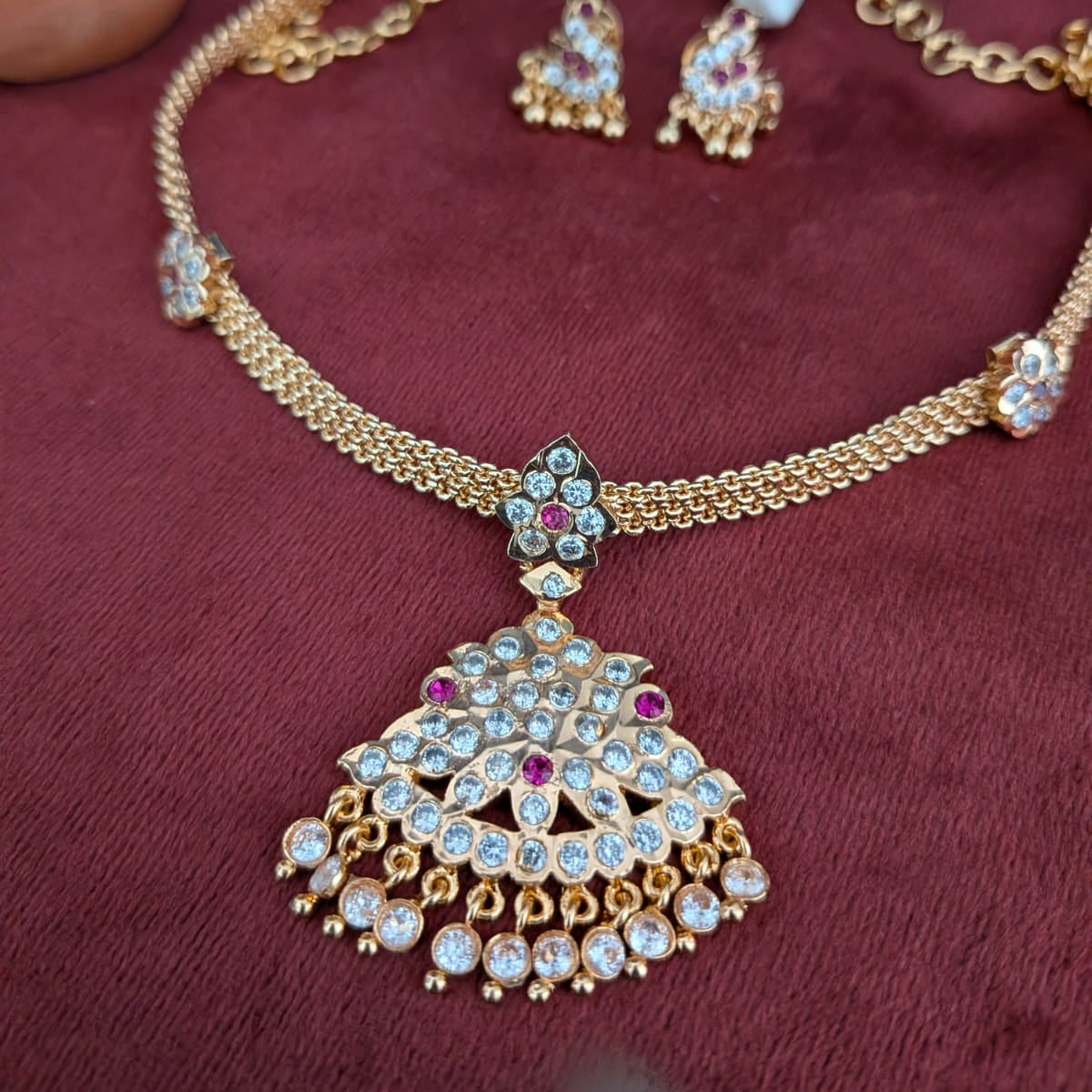 Impon adigai double layer white stone