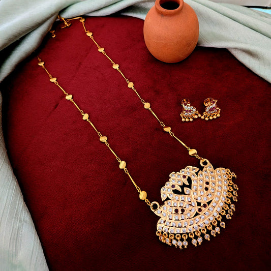 Microplated Impon long Necklace