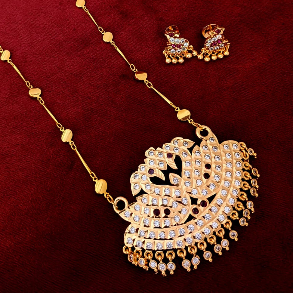Microplated Impon long Necklace