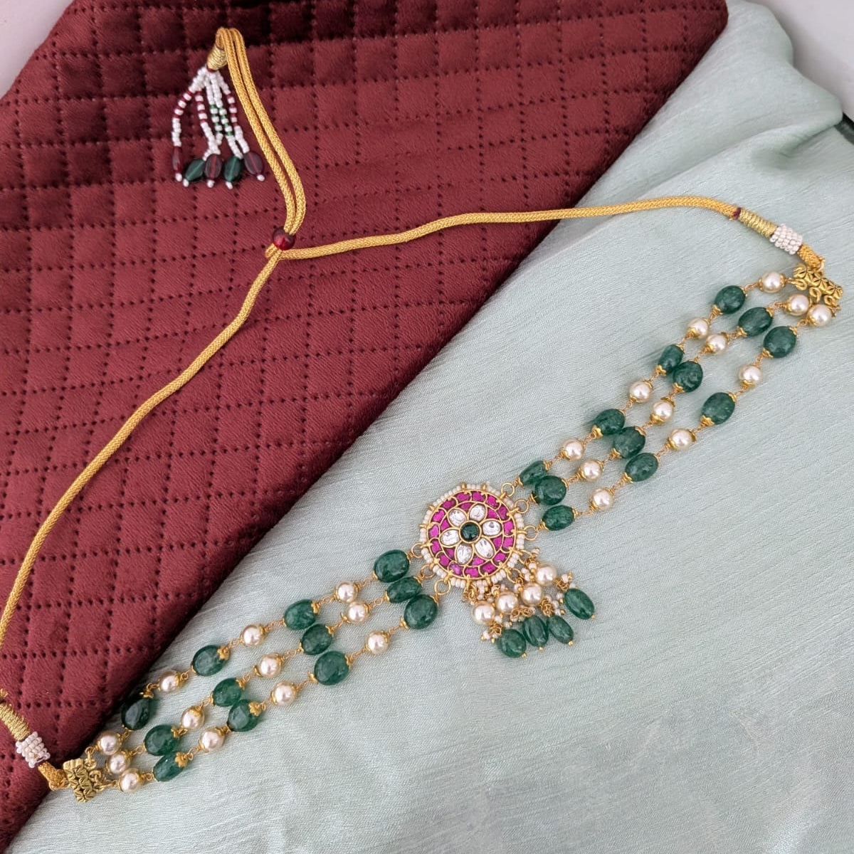 3 Layered Jadau kundan choker