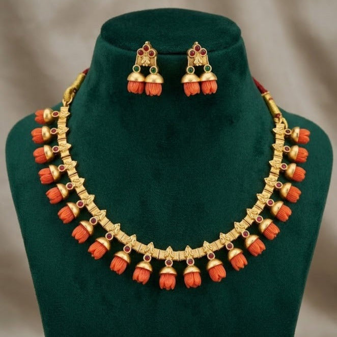 Pavazhamalli Coral Necklace Set