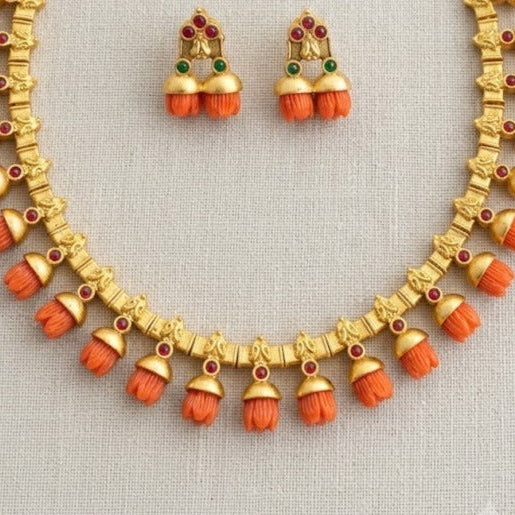 Pavazhamalli Coral Necklace Set