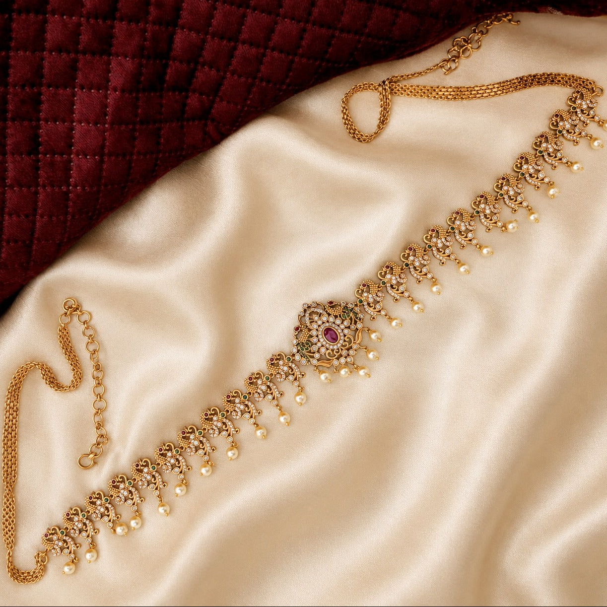 Bridal Peacock Kemp Hip Chain