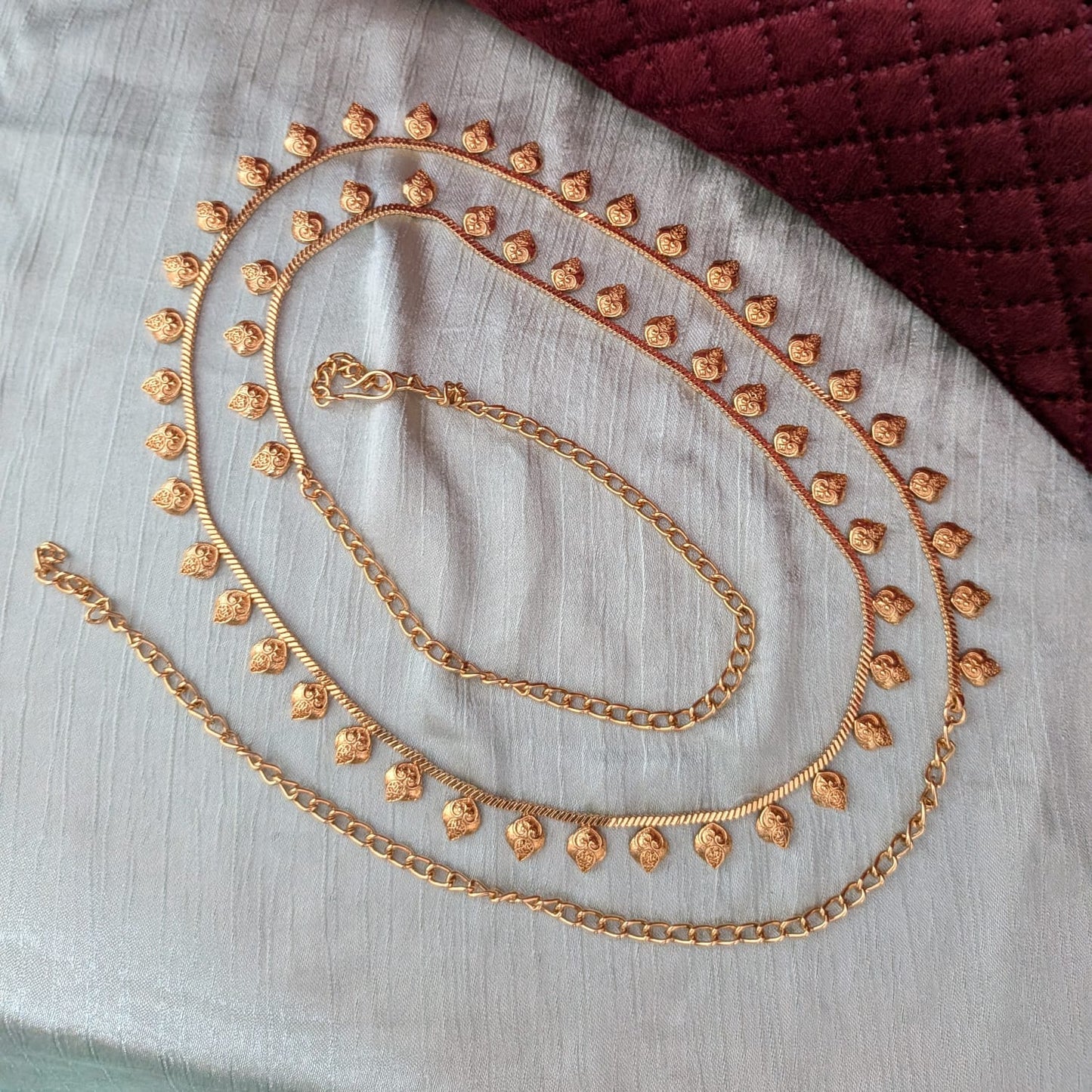 Antique Mango Leaf Double Layer Hip Chain