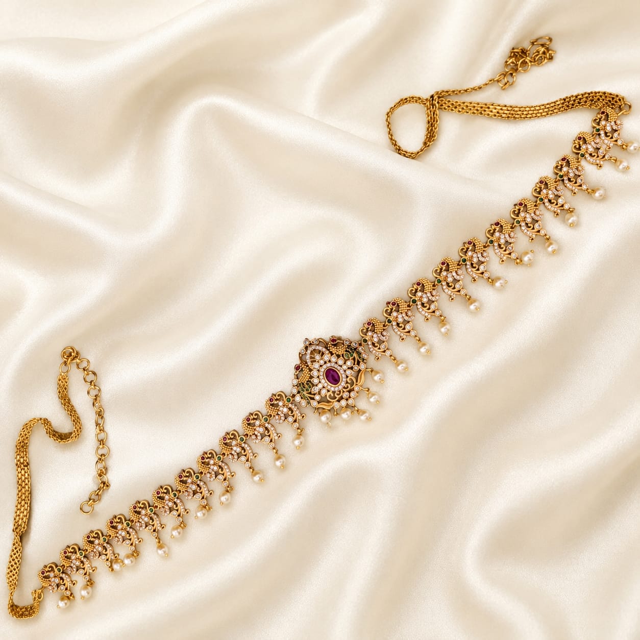 Bridal Peacock Kemp Hip Chain