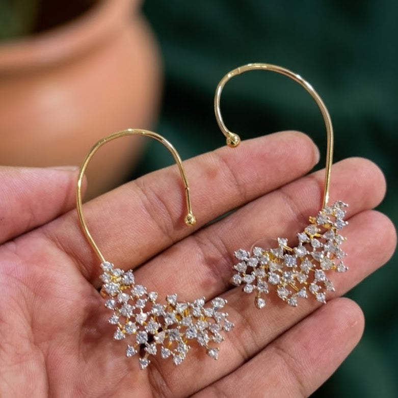 CZ stone earcuff earring