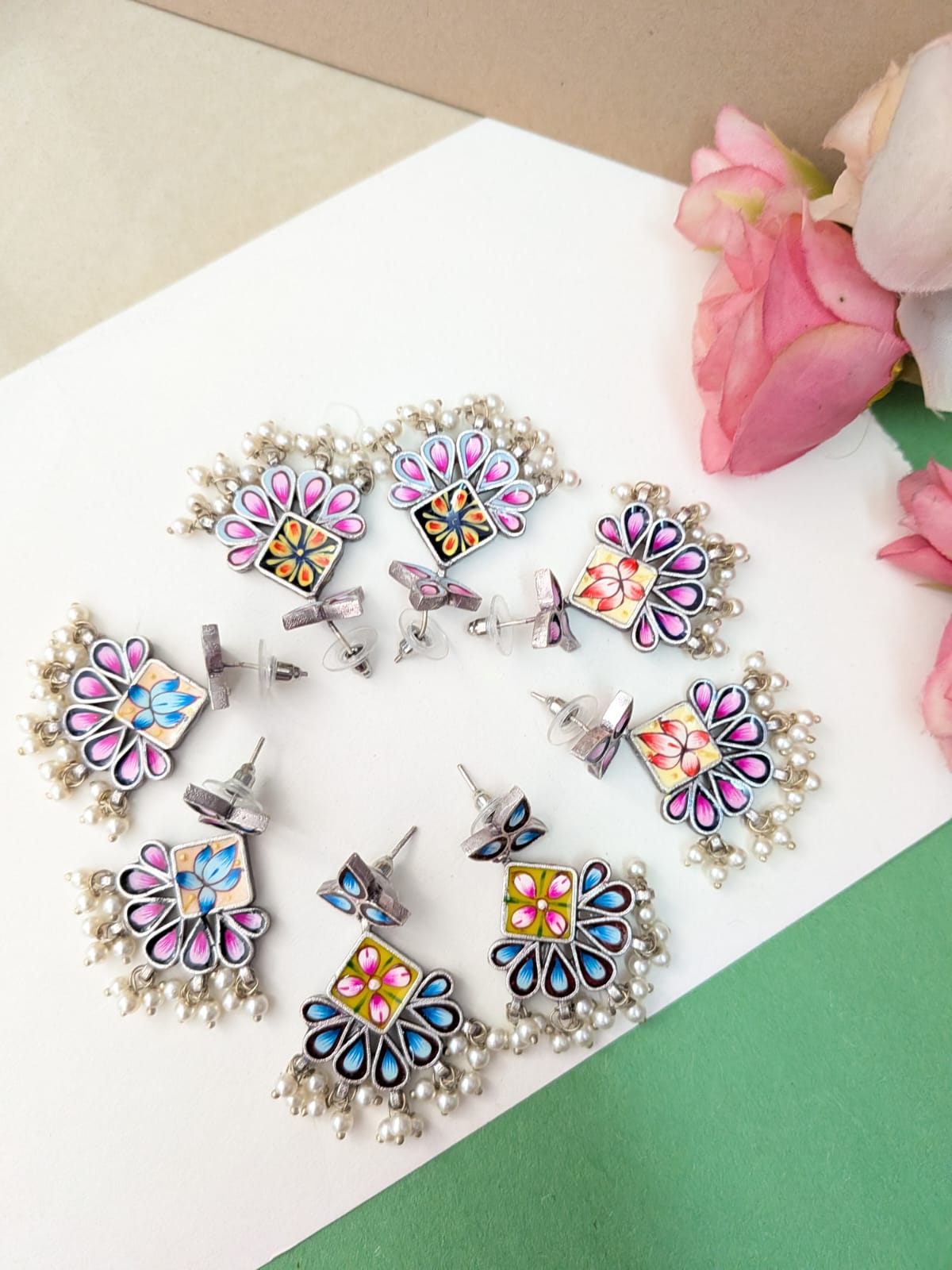 SLA painted earring