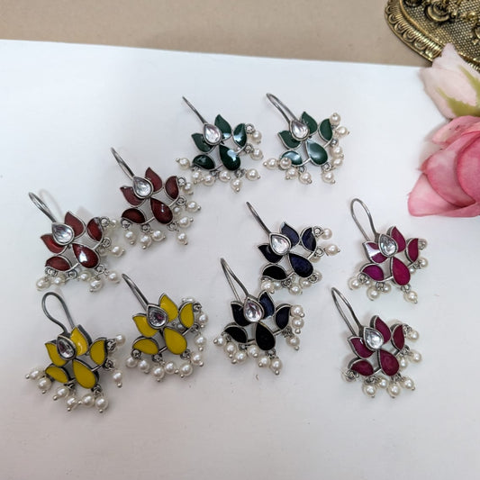 Silver Pealr Hook Earing