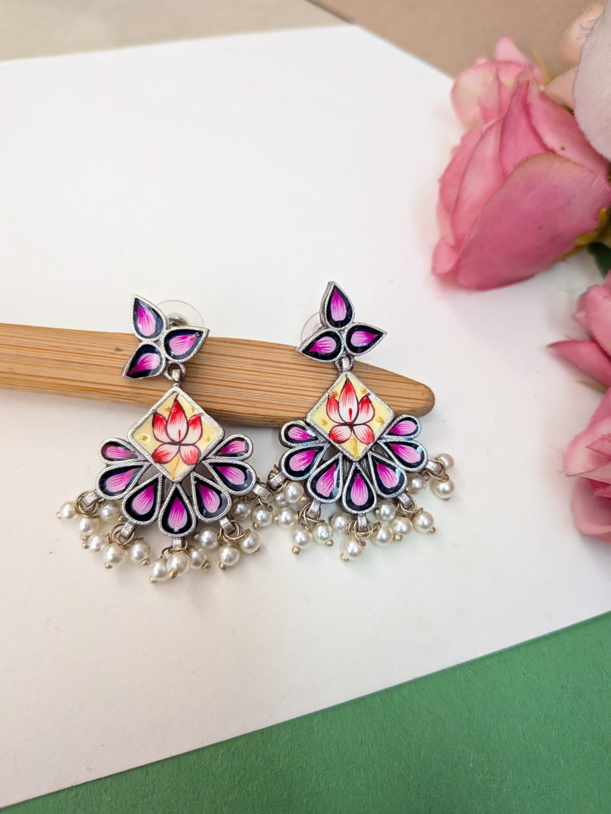 SLA painted earring