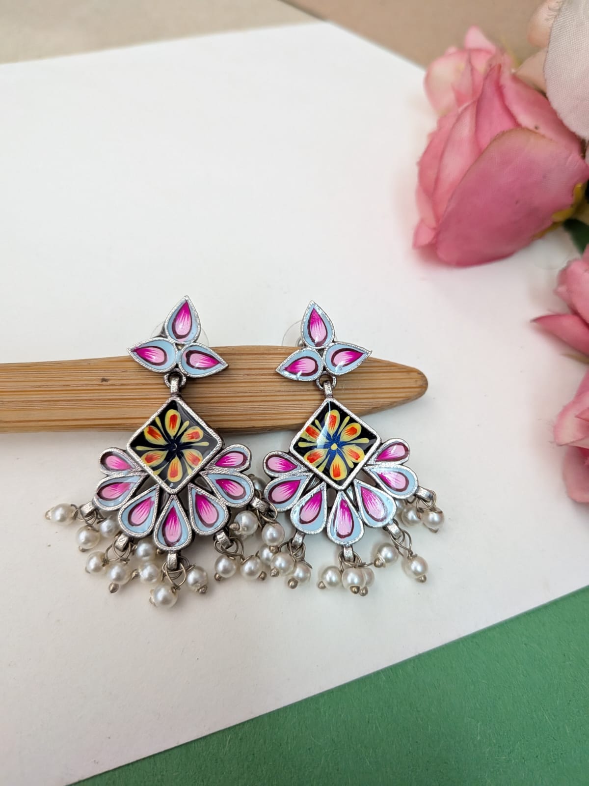 SLA painted earring