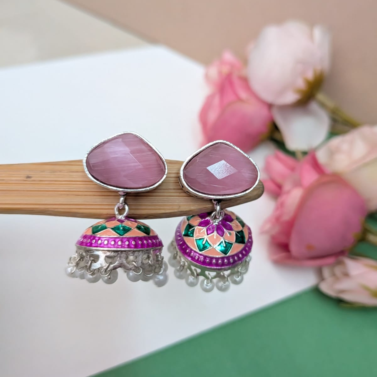 Kalamkari Painted Jhumka