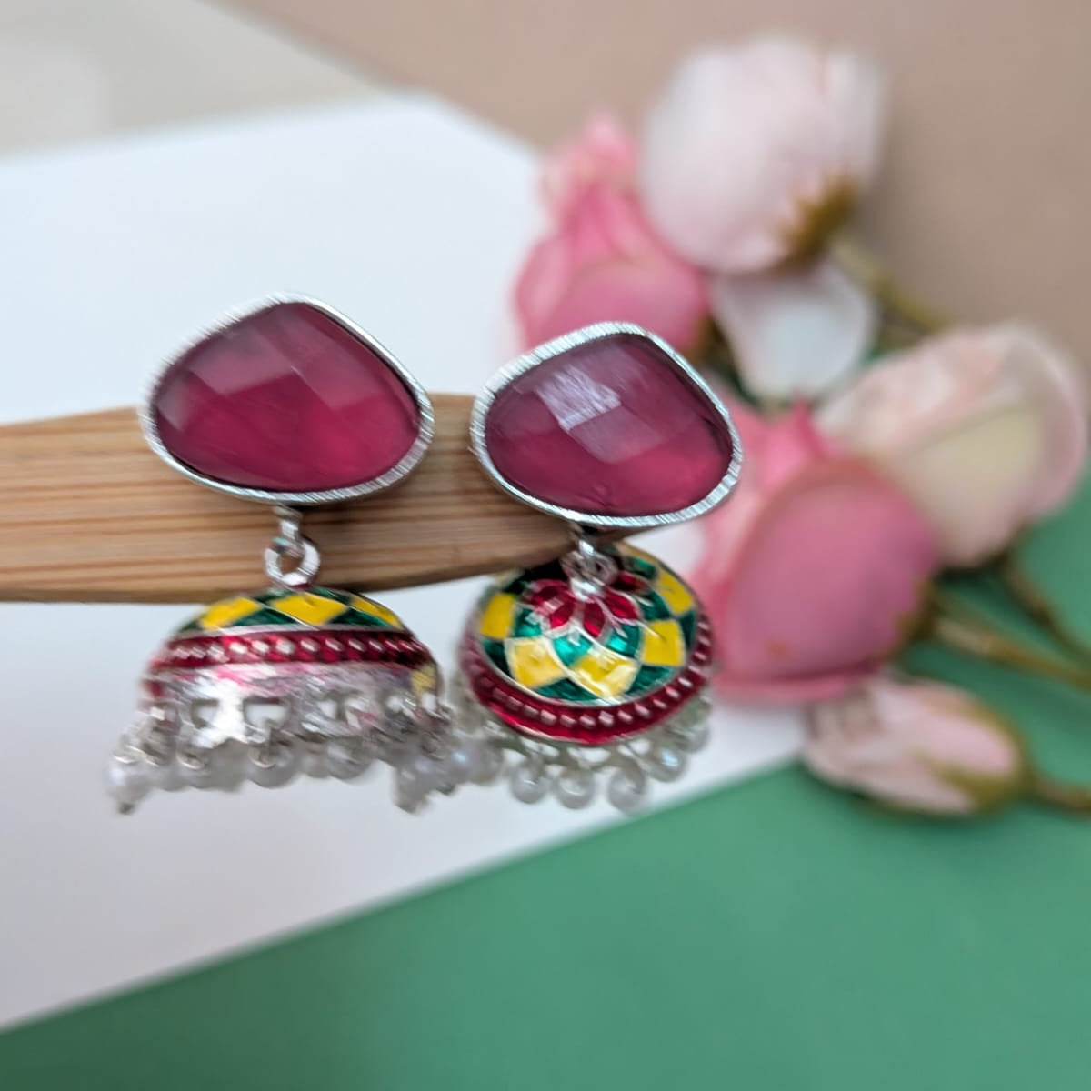 Kalamkari Painted Jhumka