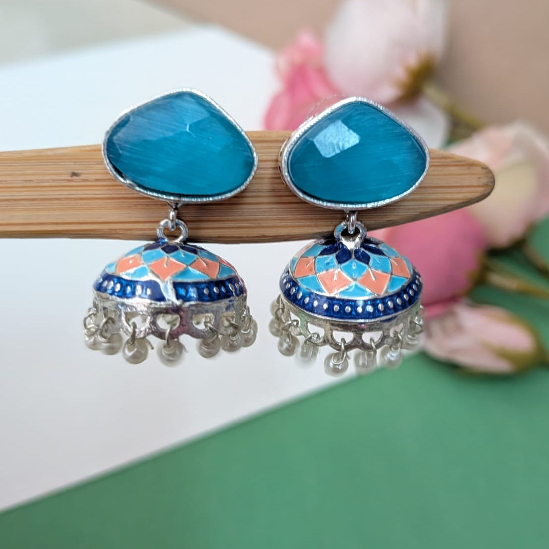 Kalamkari Painted Jhumka
