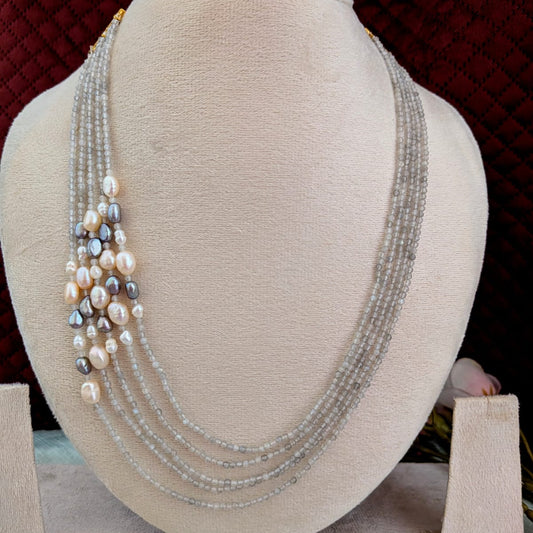 5 layer Labradorite beaded necklace