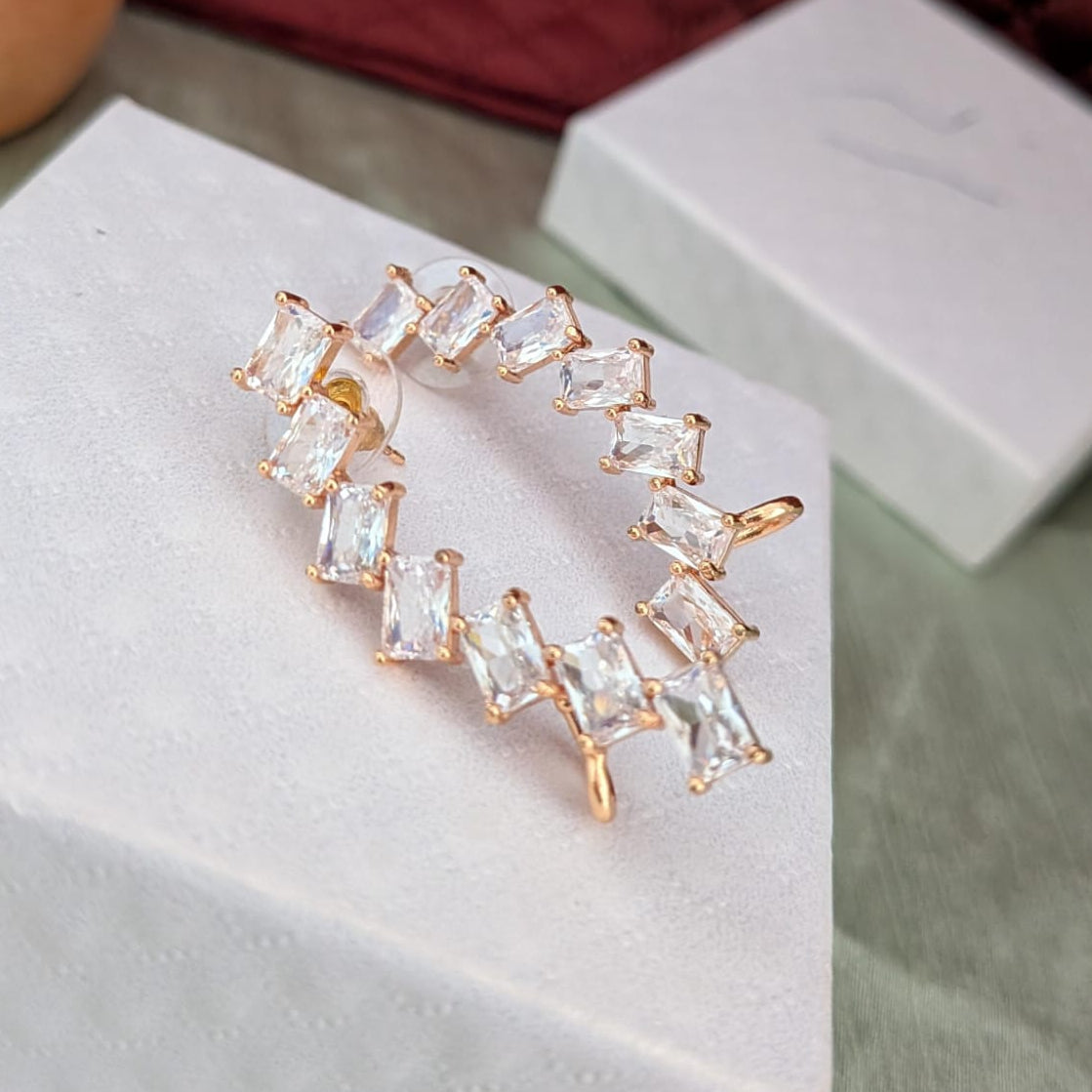 CZ stone earcuff earring