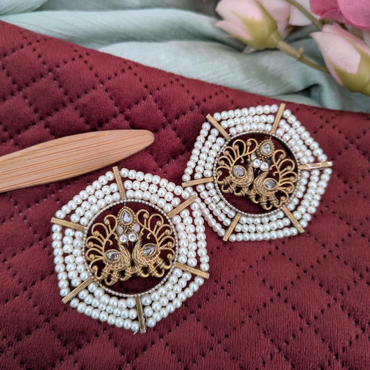 Peacock Pearl Stud Dualtone