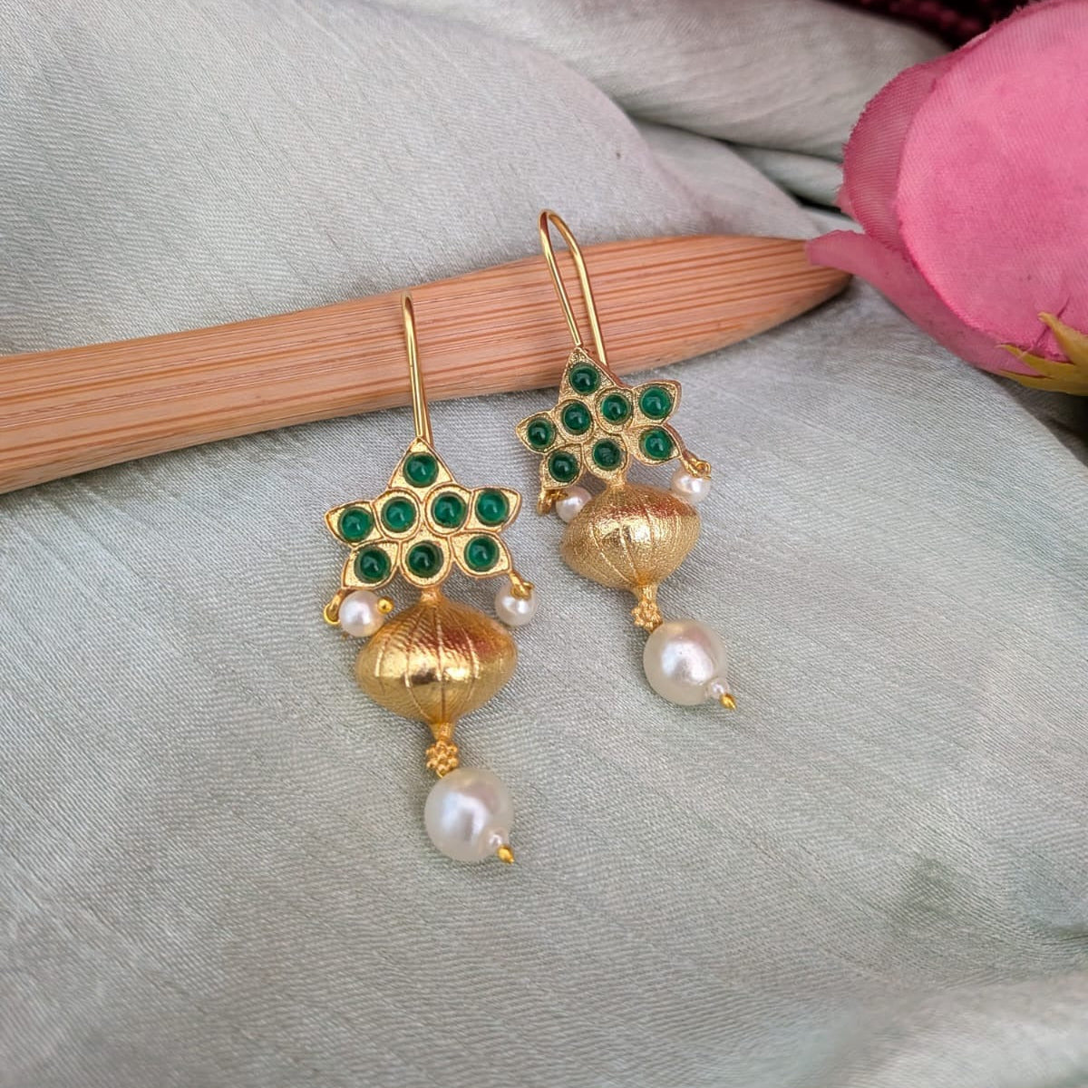 Gree Stone Hook Earring Earring