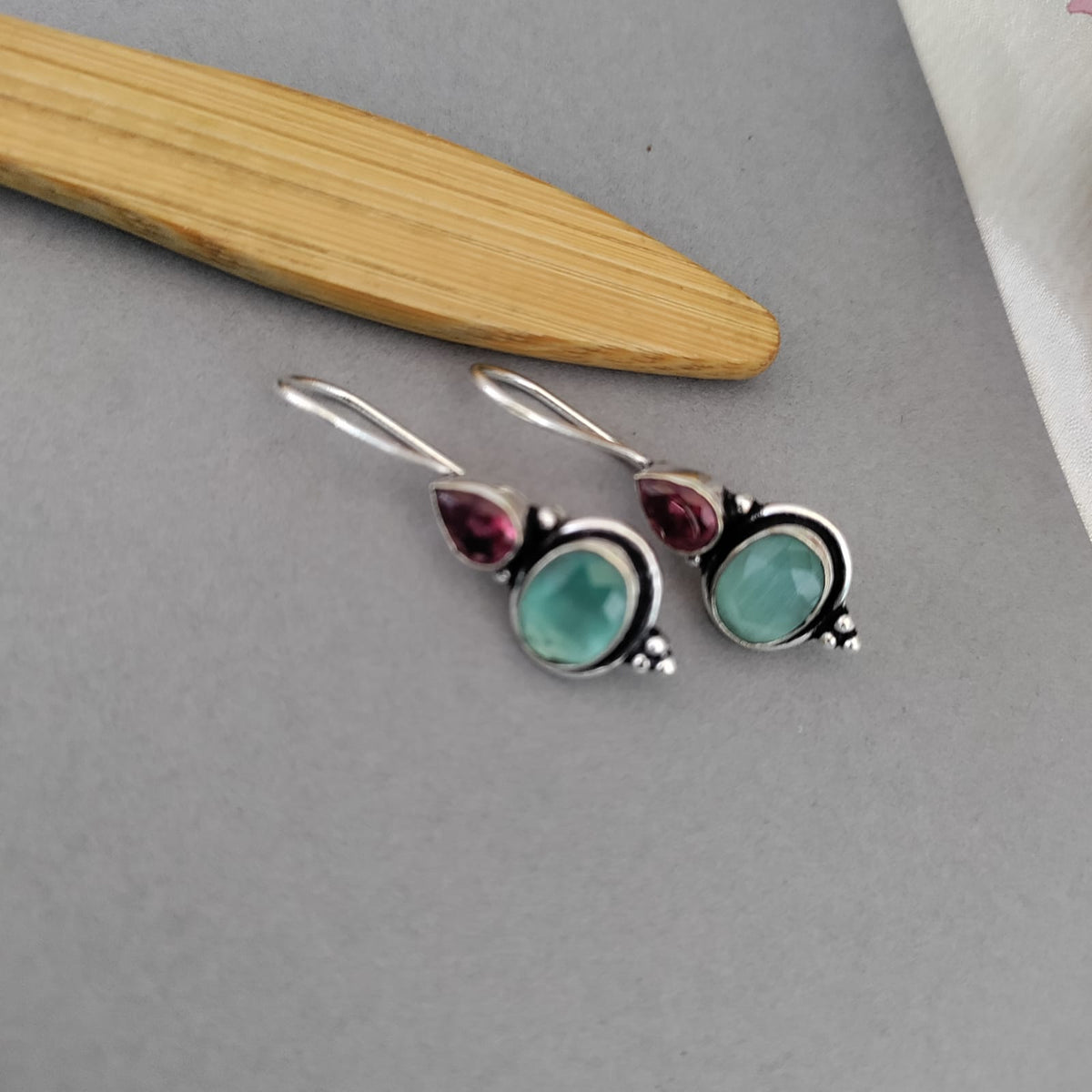 2 Stone earring hook