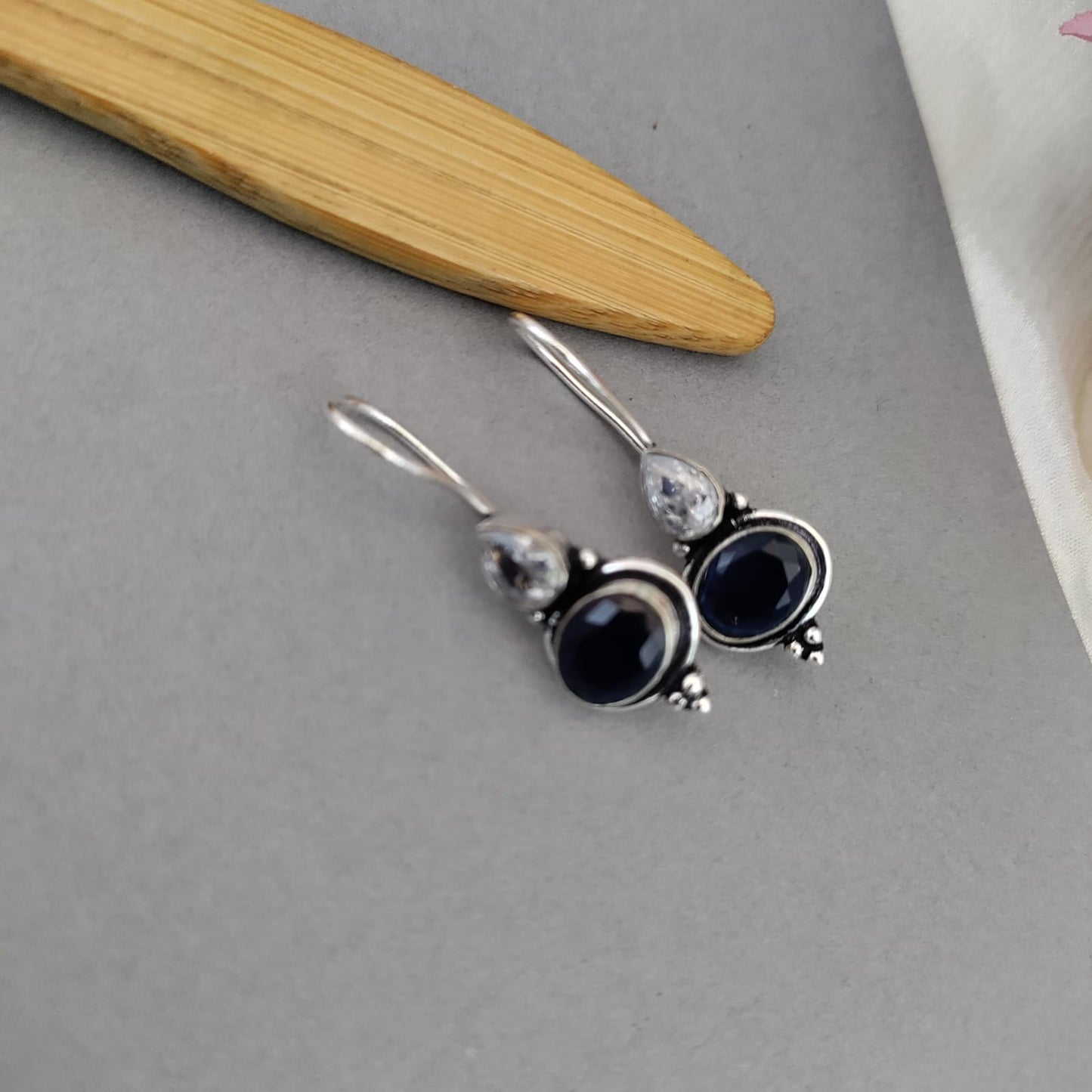 2 Stone earring hook